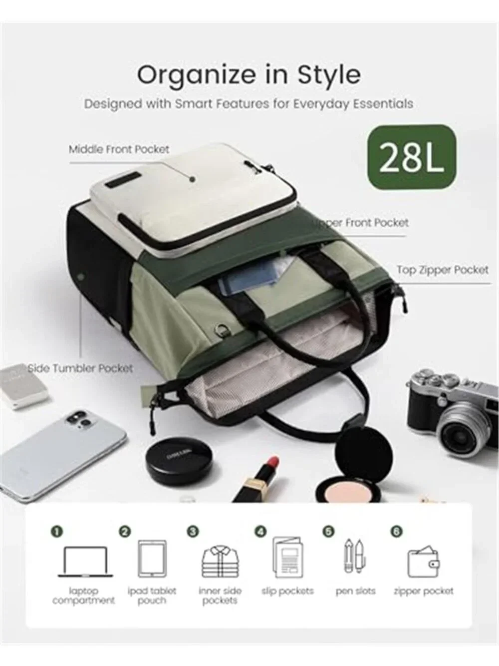 LOVEVOOK Laptop Backpack for Women, 15.6 Inch Travel Backpack for Work College